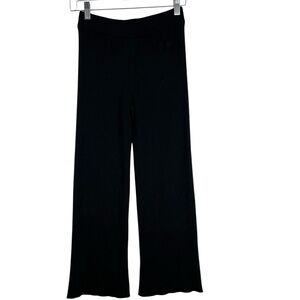 MONCLER Logo Patch Ribbed Wool Blend Pants Girl’s Size 12 anni/152 cm Ankle